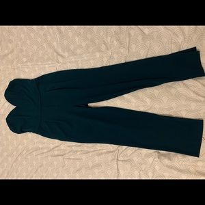 Green strapless jumpsuit